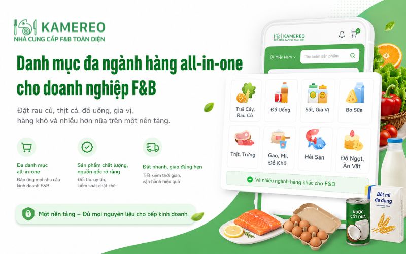 All-in-one multi-category product catalog for F&B businesses.
