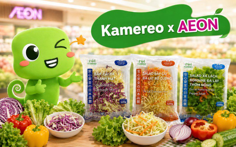Sự hiện diện tại AEON đánh dấu bước tiến mới của Kamereo trong hành trình đưa rau củ chất lượng, an toàn và tiện lợi đến bữa ăn hằng ngày