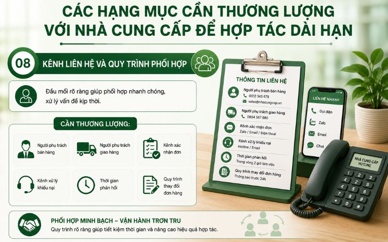 Kênh liên hệ và quy trình phối hợp