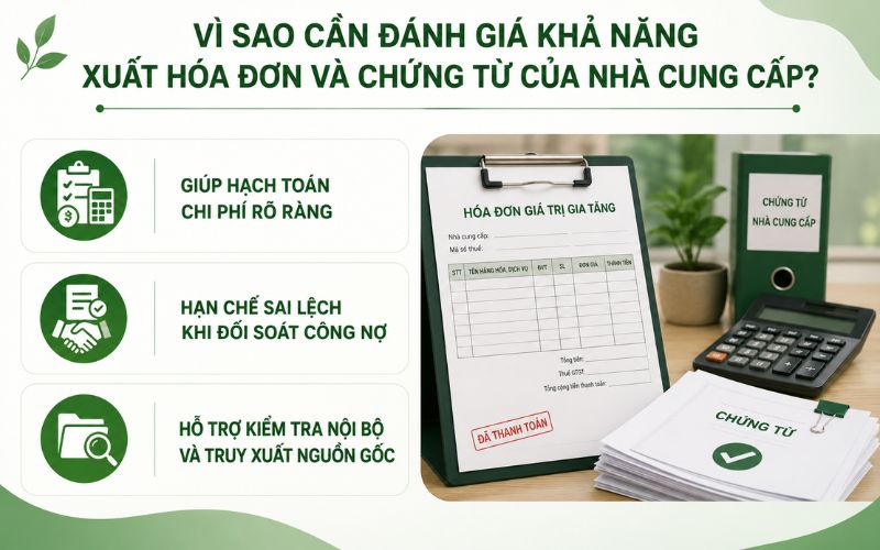 Why is it necessary to assess a supplier's ability to issue invoices and supporting documents?