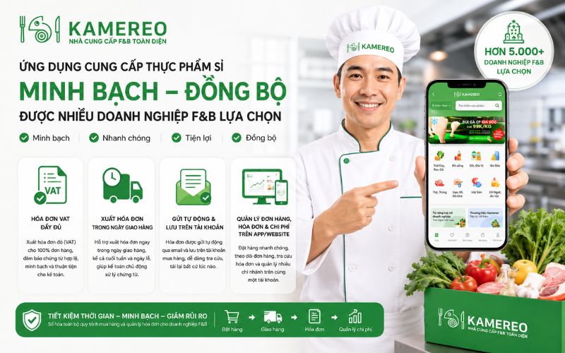 How does Kamereo help restaurants solve the problems of invoicing, documentation, and reconciliation?