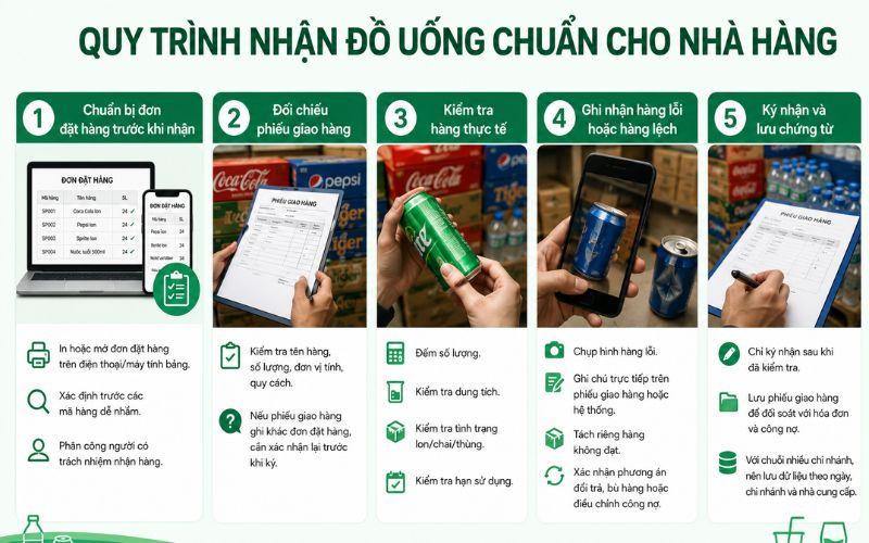 Quy trình nhận đồ uống chuẩn cho nhà hàng
