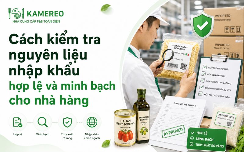 Kiểm tra giấy tờ nhập khẩu kiểm định chất lượng và hạn dùng của nguyên liệu nhập