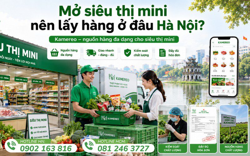 Kho hàng Kamereo với đa dạng thực phẩm và hàng tiêu dùng
