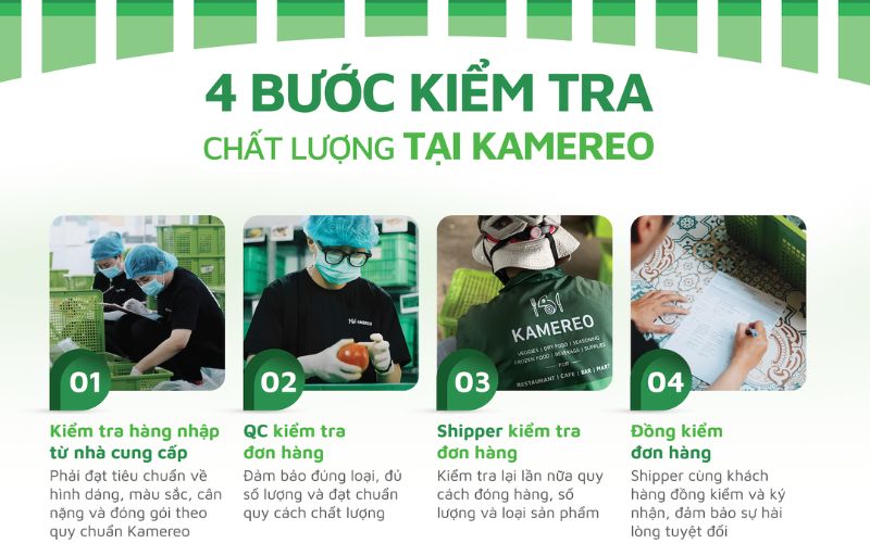 Kamereo's four-tiered quality control process ensures that fruits and vegetables meet standards and reduces costs.