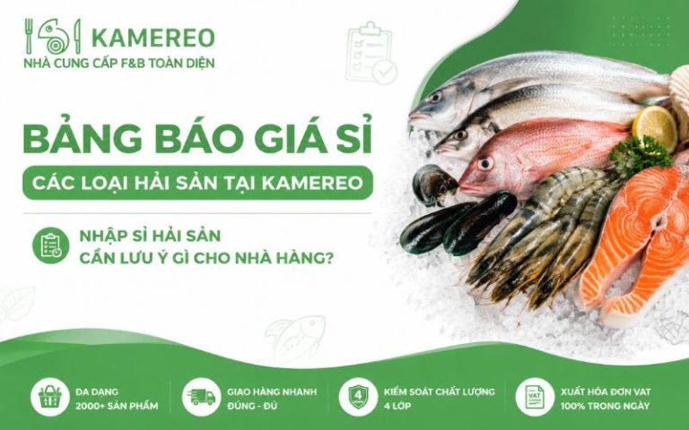 Báo giá sỉ hải sản theo size/quy cách sơ chế