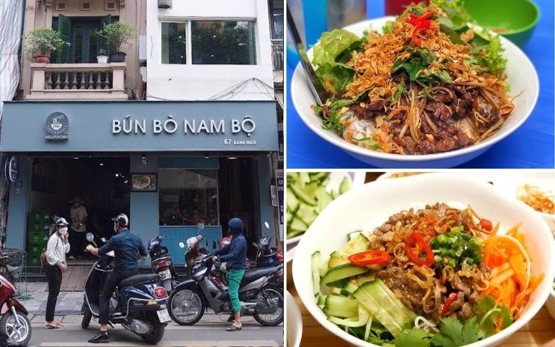 Bách Phương là quán bún bò Nam Bộ nổi tiếng tại Hàng Điếu