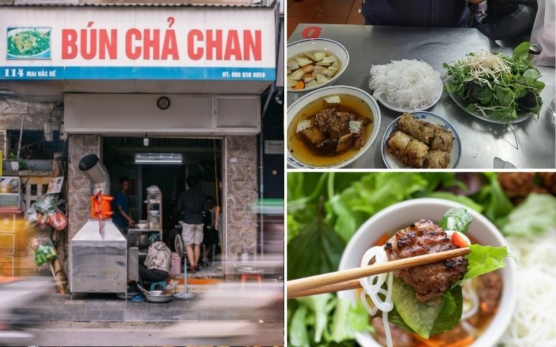 Bún chả Hà Nội truyền thống nổi tiếng tại khu Mai Hắc Đế
