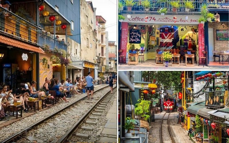 A cup of coffee by the railway tracks at Coffee Waitrans, 74 Phung Hung Street, Hanoi.
