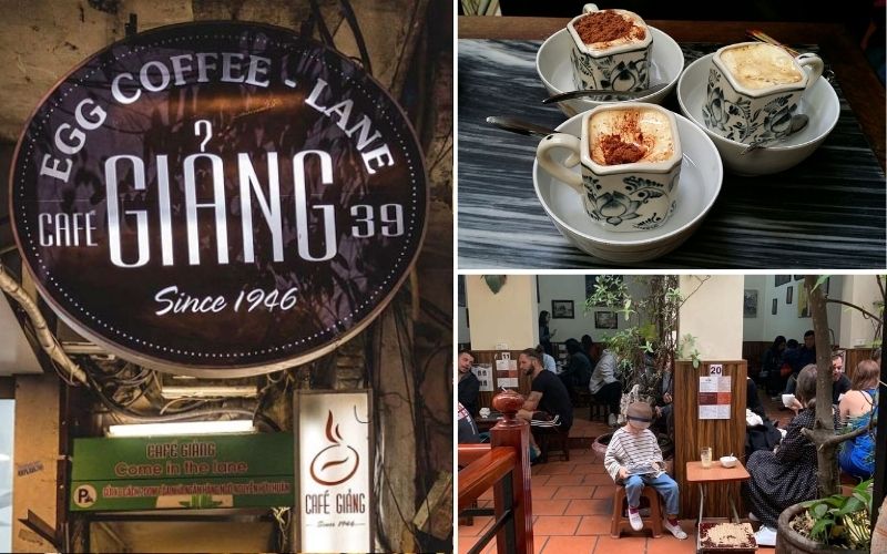 Cà Phê Giảng Hà Nội với món cà phê trứng
