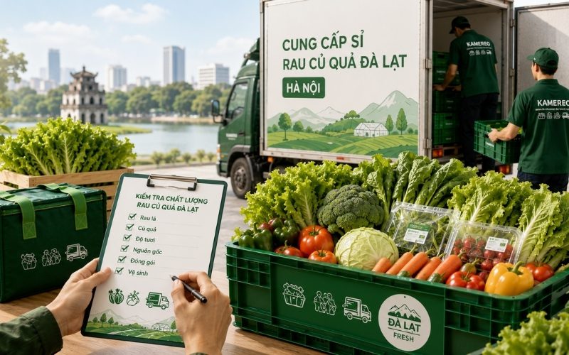 Kamereo cung cấp sỉ rau củ quả Đà Lạt giao tận nơi cho nhà hàng và doanh nghiệp tại Hà Nội