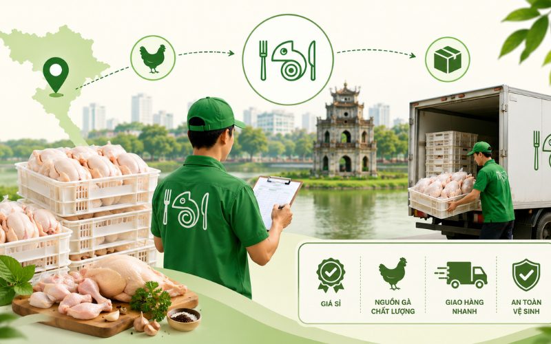 Gà đông lạnh CP được bảo quản trong kho lạnh -18°C tại Kamereo