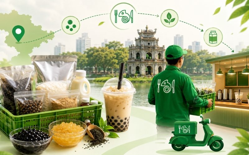 Kamereo cung cấp đa dạng nguyên liệu pha chế trà sữa với quy trình bảo quản và giao hàng chuyên nghiệp