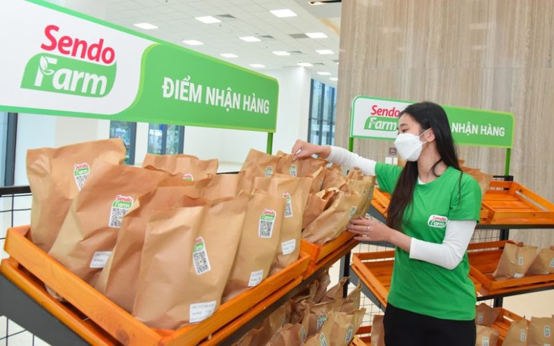 Rau củ tươi từ nông dân trên nền tảng Sendo Farm giao đến khách hàng tại Hà Nội