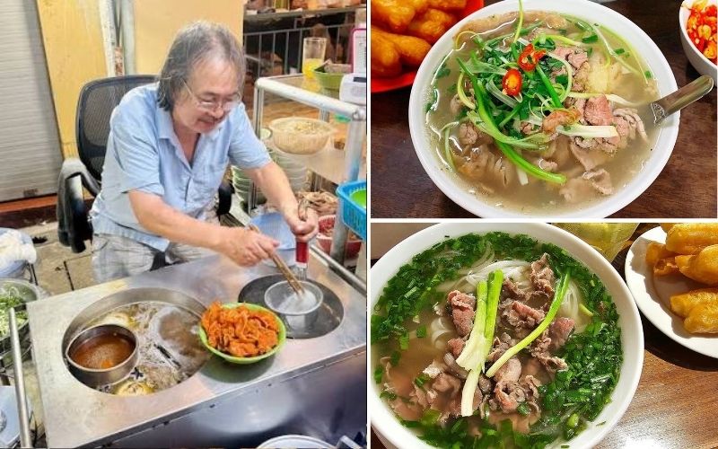 Bát phở bò đầy đủ tại Phở Lý Béo Hàng Nón 