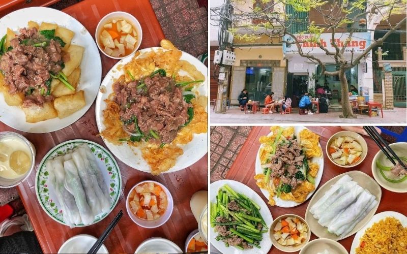 Phở cuốn Chinh Thắng với bánh phở mềm, thịt bò và rau xanh.