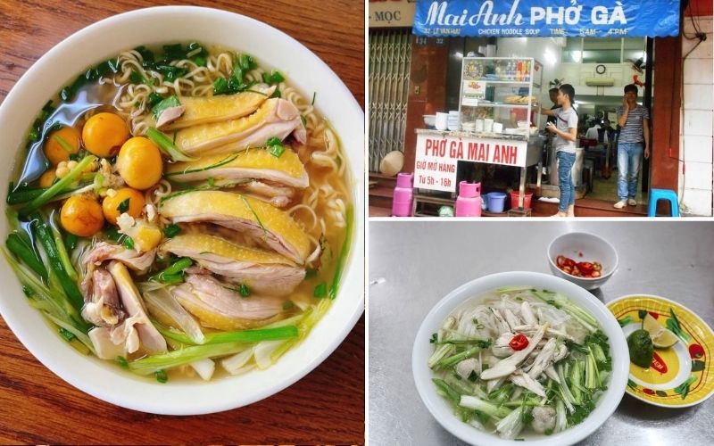 Bát phở gà ta Mai Anh trên phố Lê Văn Hưu Hà Nội