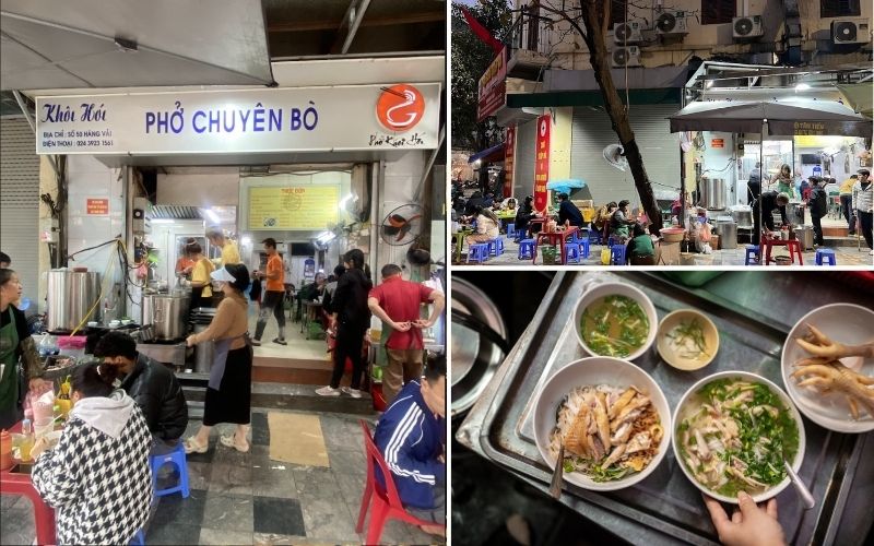 Pho Khoi Hoi Hang Vai offers a variety of beef options.