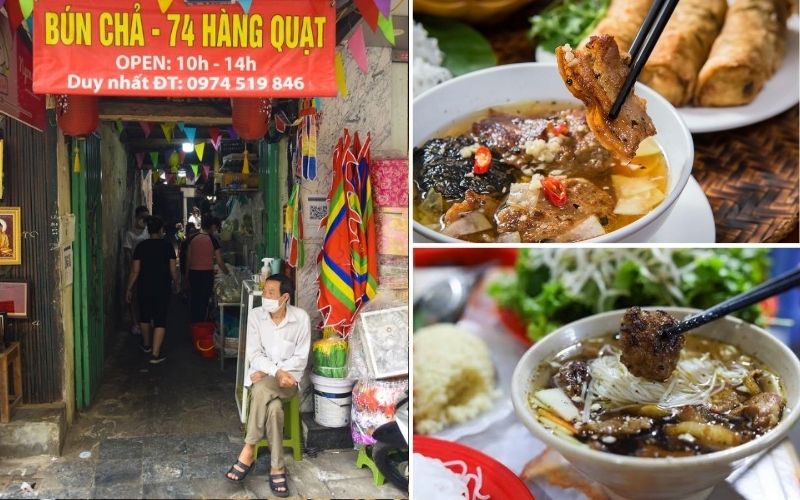 Bún chả Hàng Quạt là một quán lâu năm tại Hà Nội