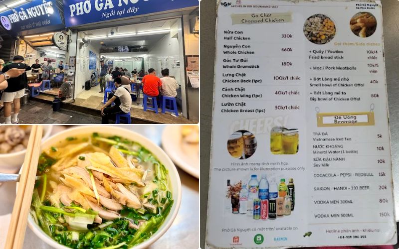 Phở gà Nguyệt nổi tiếng tại khu phố cổ với nước dùng thanh ngọt